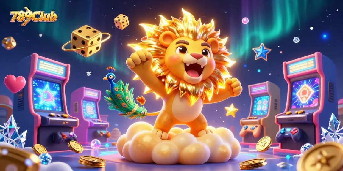 Play with thrilling games at 789Club while surrounded by vibrant and colorful casino elements.