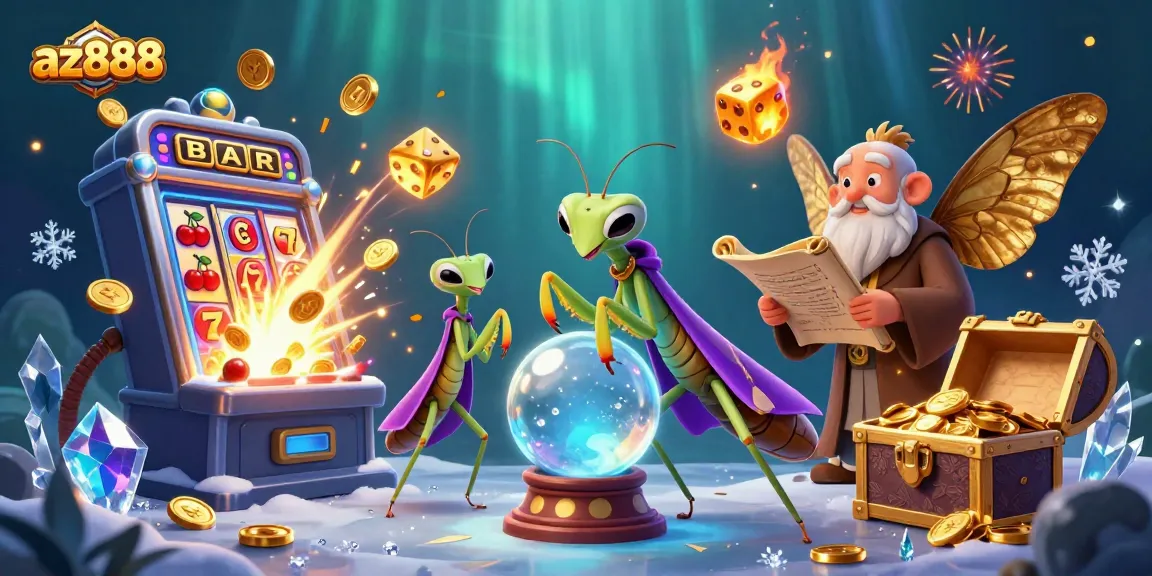 Engage with az888's vibrant casino world filled with fortune tellers and slot machine excitement.