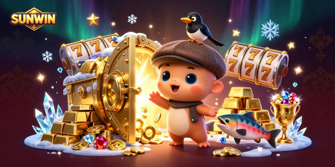 SUNWIN players enjoy lively casino games with golden treasures and colorful characters.