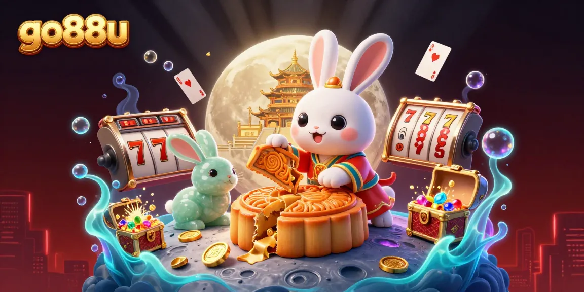 Experience casino excitement with go88u in this dynamic 3D illustration featuring poker chips and golden treasures.